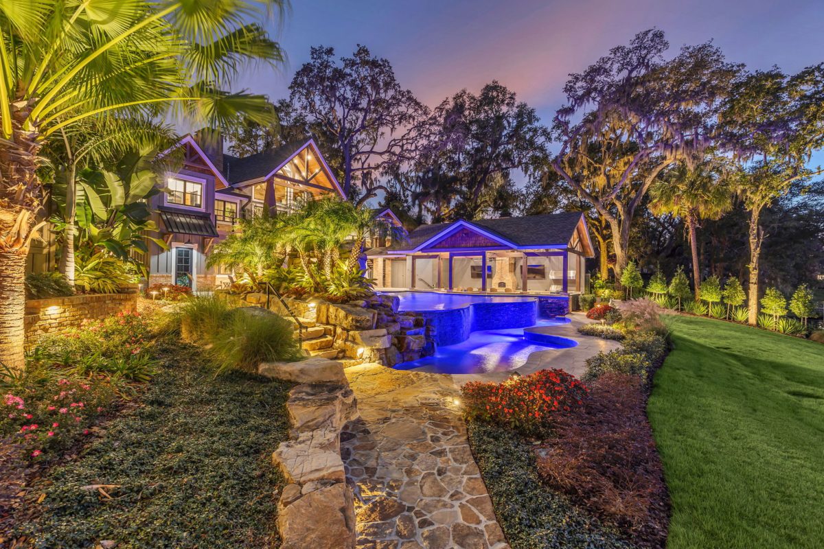 Residential Lighting - Landscape LED Lighting Installation for Orlando, Florida by BLG Environmental Services